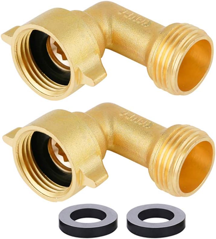 Camco 90-Degree Hose Elbow with Easy Grip Connector